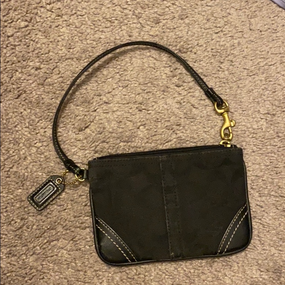 Black coach wristlet